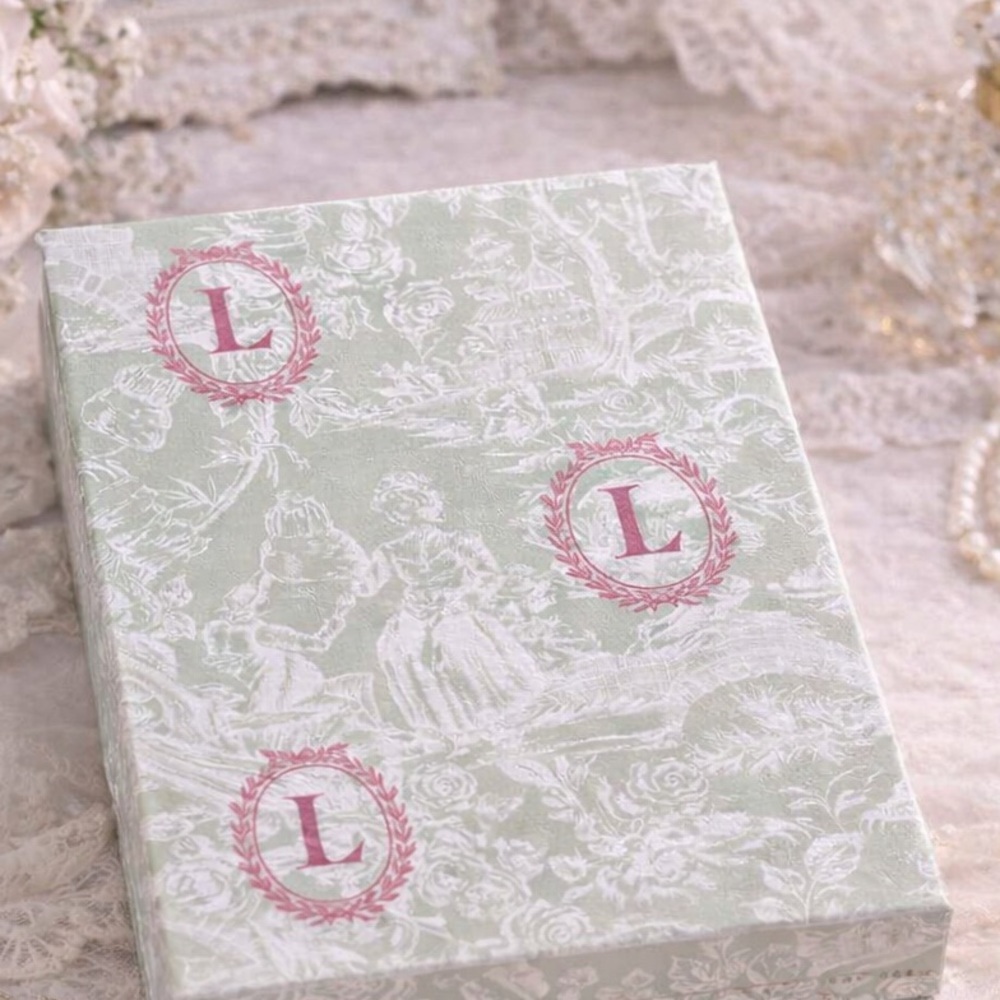 Laduree Eugénie Floral Decorative Box Green Pink White Collectible Box Holidays